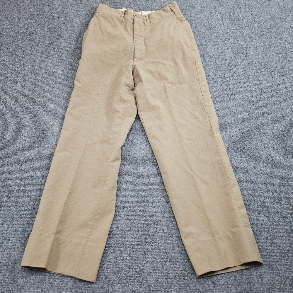 Vintage Military Pants 26x26 Tan Khaki High Waist Cropped‎ Chino Workwear